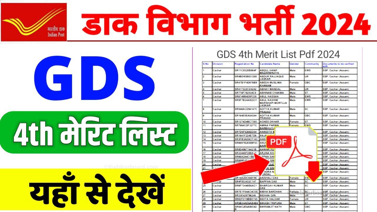 GDS 4th Merit List 2024