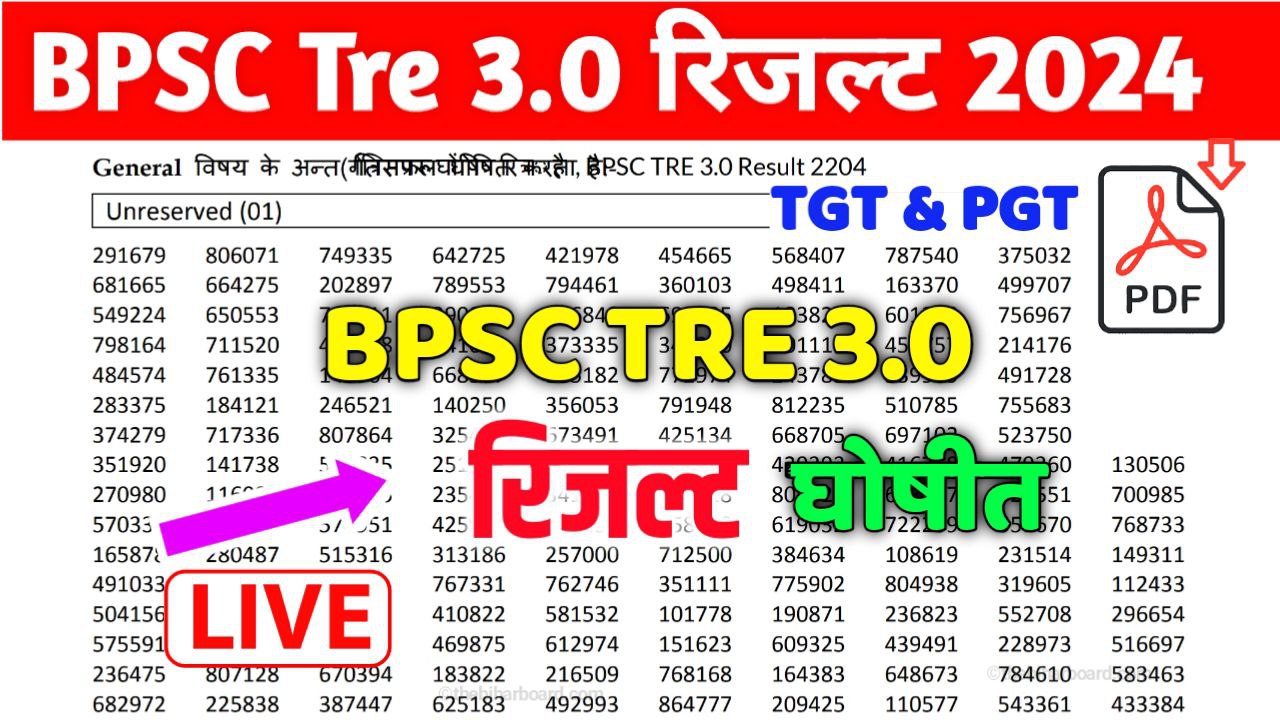 BPSC Tre 3.0 Result 2024 Out Today